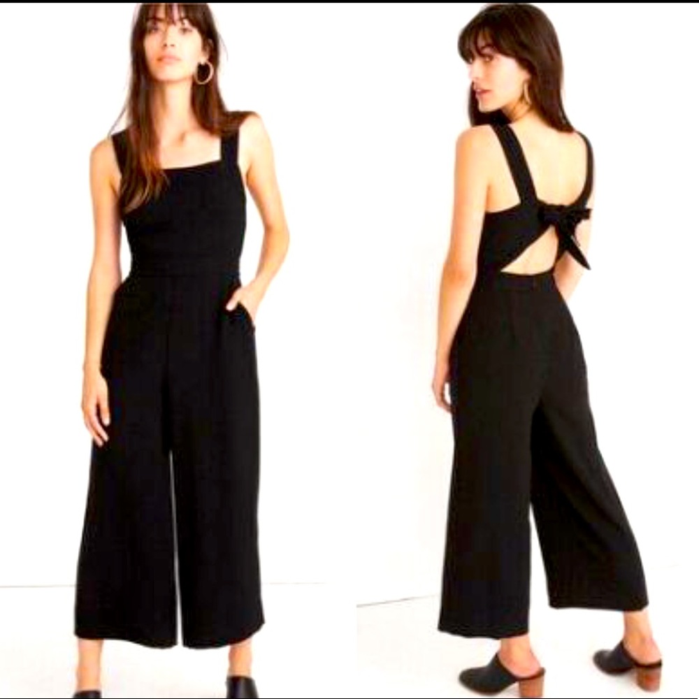 Madewell Apron Bow-Back Jumpsuit